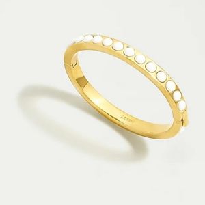 NWT J.Crew Mini Gumdrop Stone Hinge Bracelet White